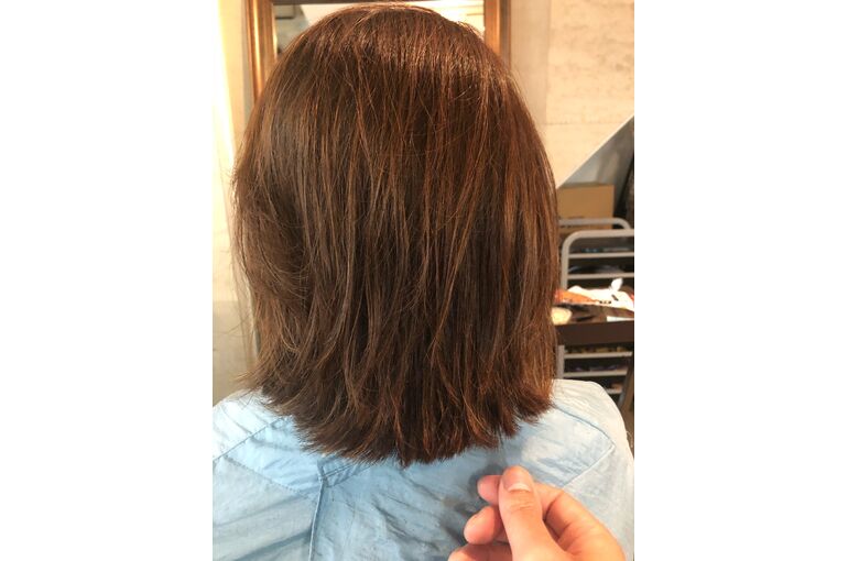 変身前の髪型