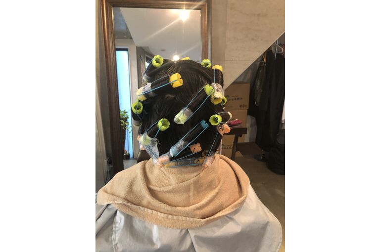 パーマ巻き上がり