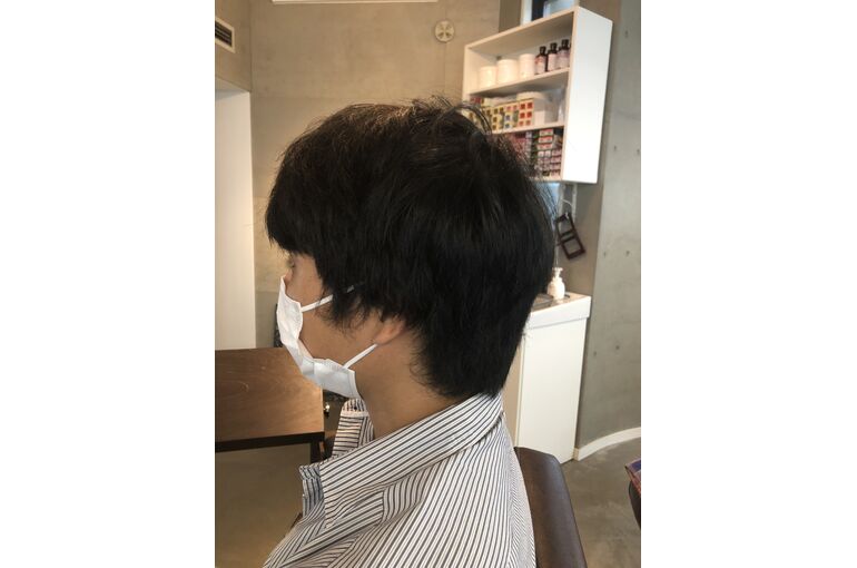 変身前の髪型