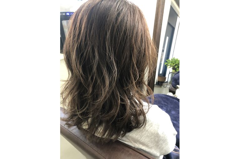 ハイライト✖くせ毛風パーマヘア