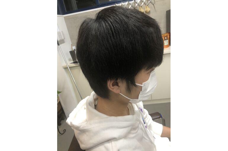 変身前の髪型