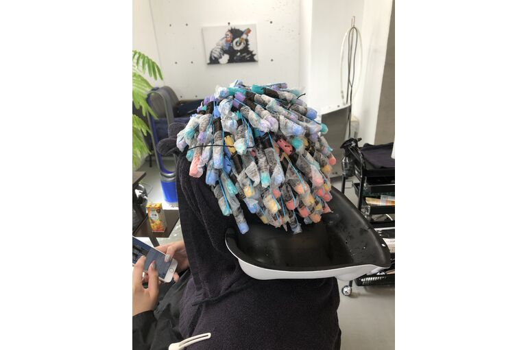 パーマ巻き上がり