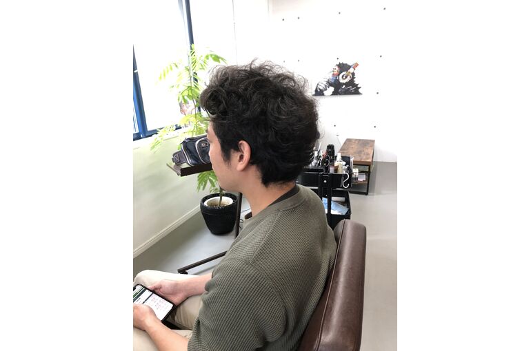 変身前の髪型
