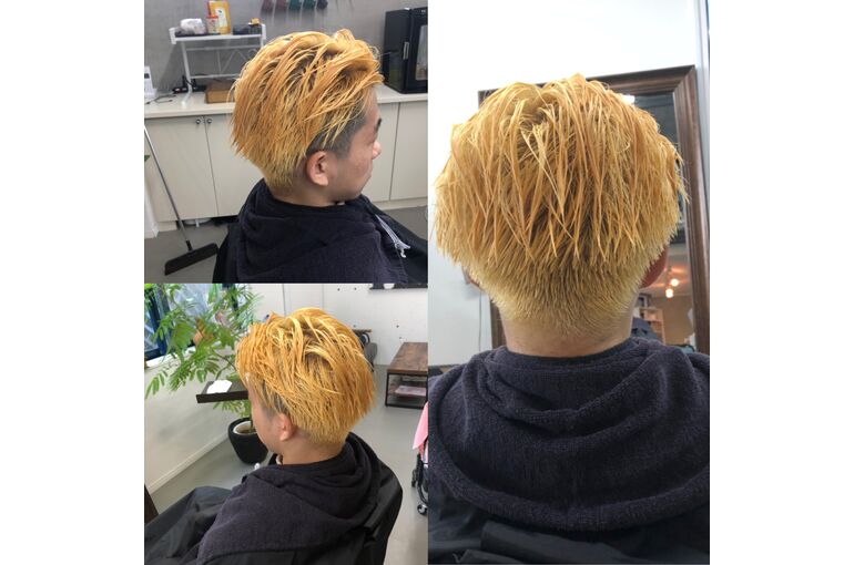 変身前の髪型